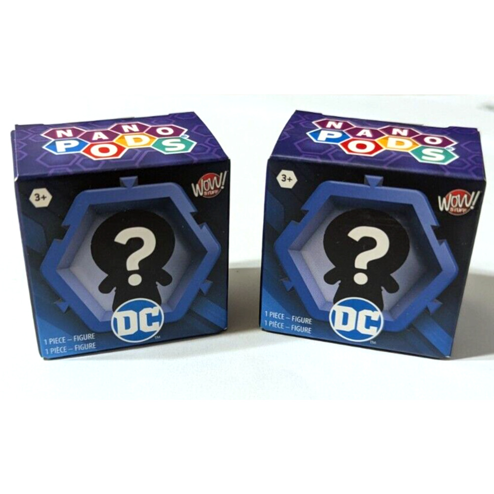 Mattel Nano Pods DC Blind Box Mini Figures Collectable & Connectable DC (2 Pack)
